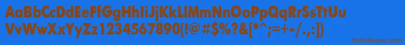 FuturisBold80b Font – Brown Fonts on Blue Background