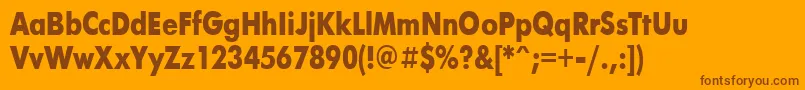FuturisBold80b Font – Brown Fonts on Orange Background
