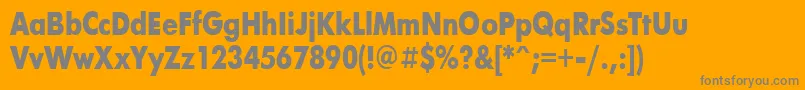 FuturisBold80b Font – Gray Fonts on Orange Background