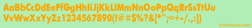 FuturisBold80b Font – Orange Fonts on Green Background