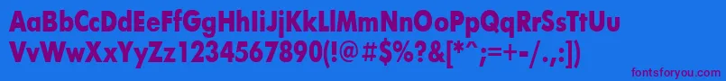 FuturisBold80b Font – Purple Fonts on Blue Background