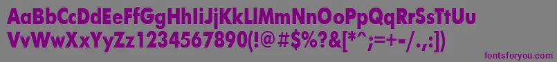 FuturisBold80b Font – Purple Fonts on Gray Background