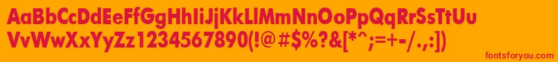 FuturisBold80b Font – Red Fonts on Orange Background