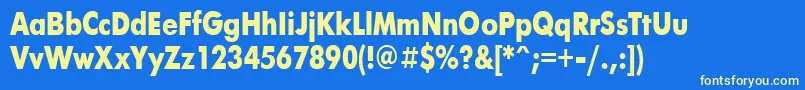 FuturisBold80b Font – Yellow Fonts on Blue Background