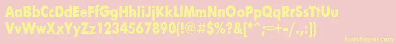 FuturisBold80b Font – Yellow Fonts on Pink Background