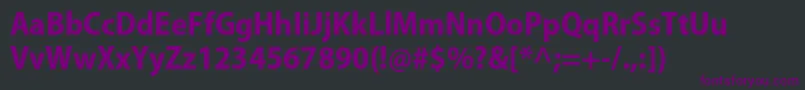 フォントMyriadproBoldsemicn – 黒い背景に紫のフォント