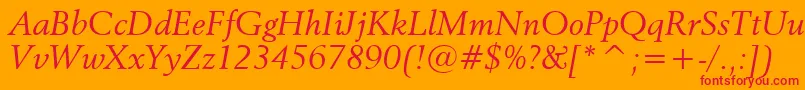 Revival565ItalicBt Font – Red Fonts on Orange Background