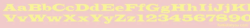 Latinwdn Font – Yellow Fonts on Pink Background