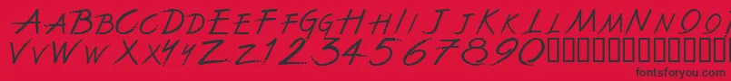 Thefwnn Font – Black Fonts on Red Background