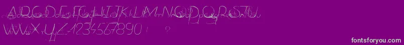 DancingOnTheGrass Font – Green Fonts on Purple Background