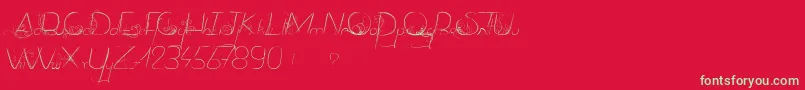 DancingOnTheGrass Font – Green Fonts on Red Background