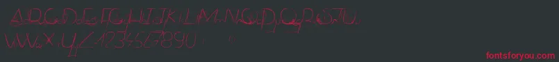 DancingOnTheGrass Font – Red Fonts on Black Background