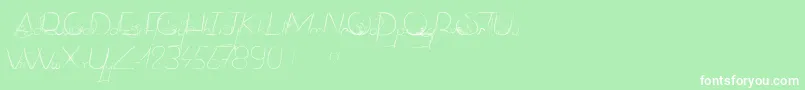 DancingOnTheGrass Font – White Fonts on Green Background