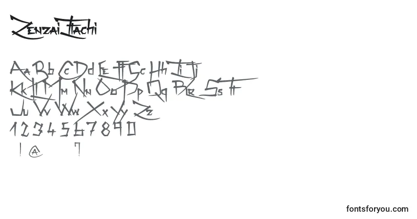 Шрифт ZenzaiItachi – алфавит, цифры, специальные символы