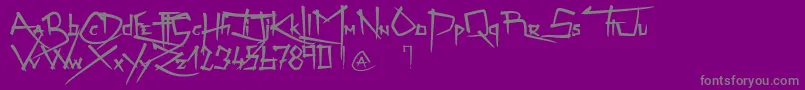 Fonte ZenzaiItachi – fontes cinzas em um fundo violeta