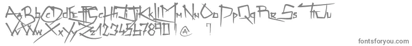 Шрифт ZenzaiItachi – серые шрифты на белом фоне