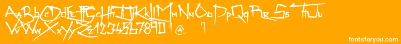 ZenzaiItachi Font – White Fonts on Orange Background