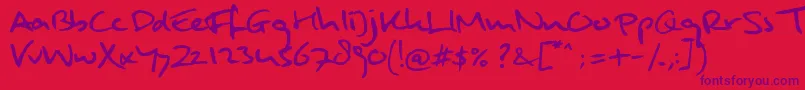 fuente MulderHw – Fuentes Moradas Sobre Fondo Rojo