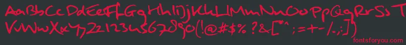 MulderHw Font – Red Fonts on Black Background