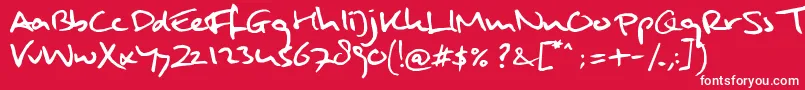 MulderHw Font – White Fonts on Red Background