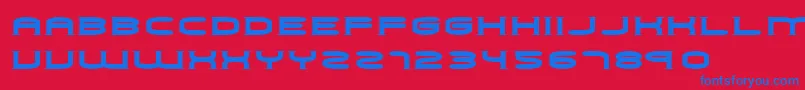 Choker Font – Blue Fonts on Red Background