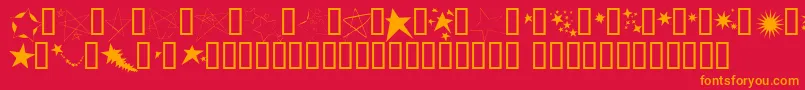 Freas Font – Orange Fonts on Red Background