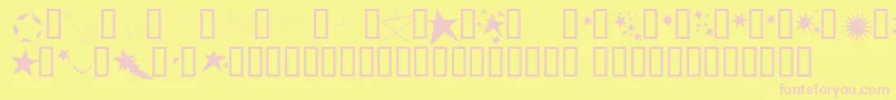 Freas Font – Pink Fonts on Yellow Background