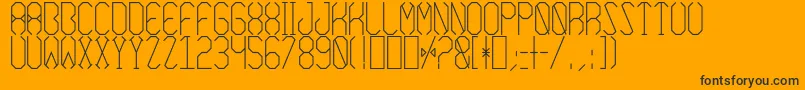 AzimuthRegular Font – Black Fonts on Orange Background