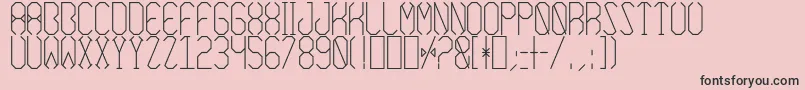 AzimuthRegular Font – Black Fonts on Pink Background