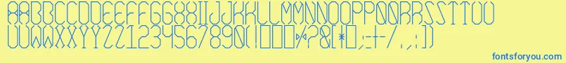 AzimuthRegular Font – Blue Fonts on Yellow Background