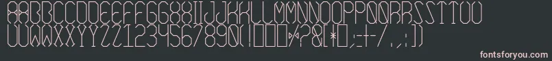 フォントAzimuthRegular – 黒い背景にピンクのフォント
