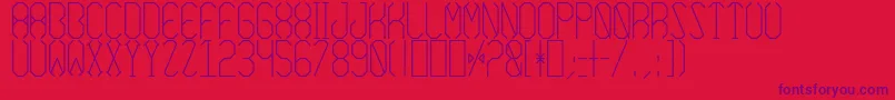 AzimuthRegular Font – Purple Fonts on Red Background