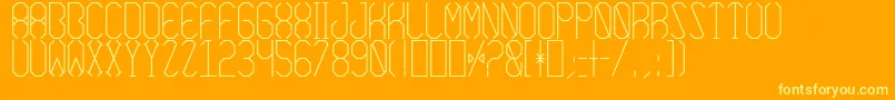 AzimuthRegular Font – Yellow Fonts on Orange Background