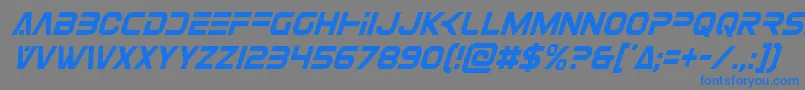 Eurofightercondital Font – Blue Fonts on Gray Background