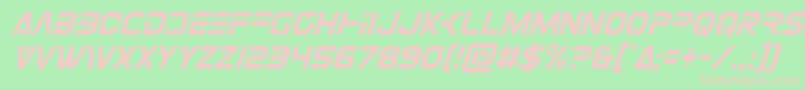 Eurofightercondital Font – Pink Fonts on Green Background