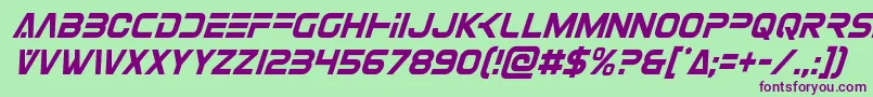Eurofightercondital Font – Purple Fonts on Green Background