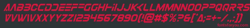 Eurofightercondital Font – Red Fonts on Black Background