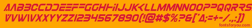 Eurofightercondital Font – Red Fonts on Orange Background
