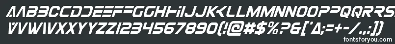 Eurofightercondital Font – White Fonts on Black Background