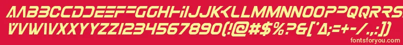 Eurofightercondital Font – Yellow Fonts on Red Background