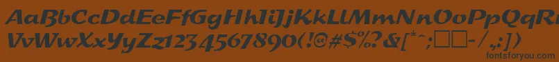 SplashRegular Font – Black Fonts on Brown Background