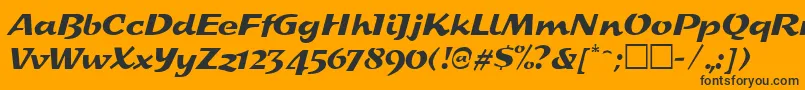 SplashRegular-Schriftart – Schwarze Schriften auf orangefarbenem Hintergrund