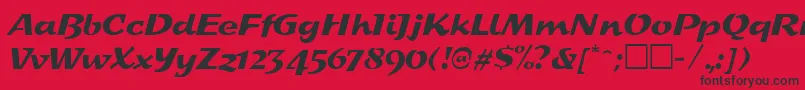 SplashRegular Font – Black Fonts on Red Background