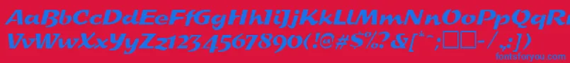 SplashRegular Font – Blue Fonts on Red Background