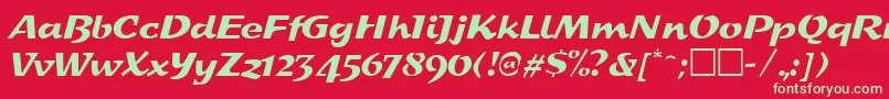 SplashRegular Font – Green Fonts on Red Background