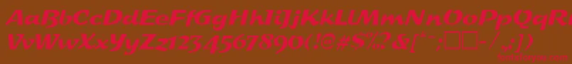 SplashRegular Font – Red Fonts on Brown Background