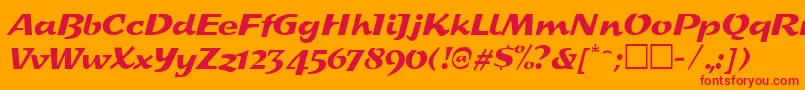 Шрифт SplashRegular – красные шрифты на оранжевом фоне