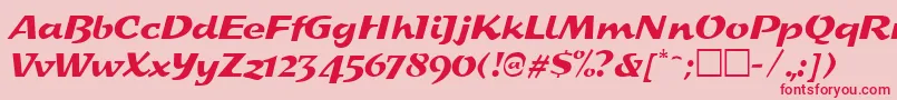 SplashRegular Font – Red Fonts on Pink Background