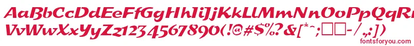 フォントSplashRegular – 白い背景に赤い文字