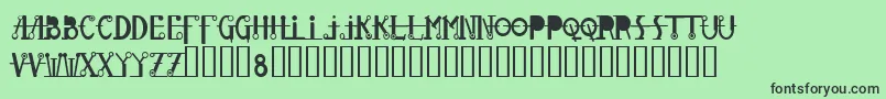 Glovebox Font – Black Fonts on Green Background